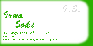 irma soki business card